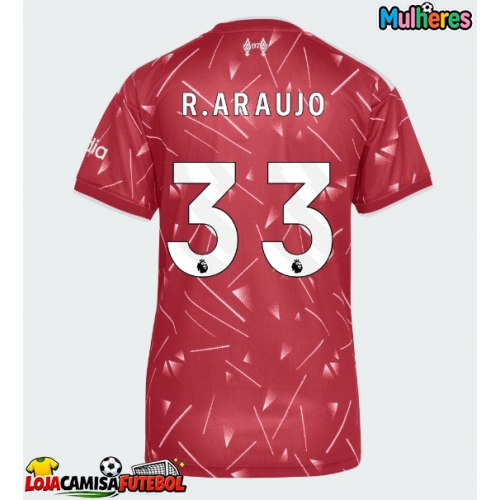 Camisa de Futebol Liverpool Ronald Araujo #33 Equipamento Principal Mulheres 2026-27 Manga Curta